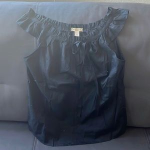 NWT American Rag ruffle Sleeveless Blouse S BLACK